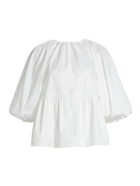 Shirred Back Bow Blouse | Saks Fifth Avenue