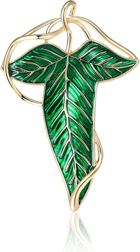 Enamel Green Leaf Brooches for Women Unisex Plant Pins 5-color Available Casual Party Accessories... | Amazon (US)