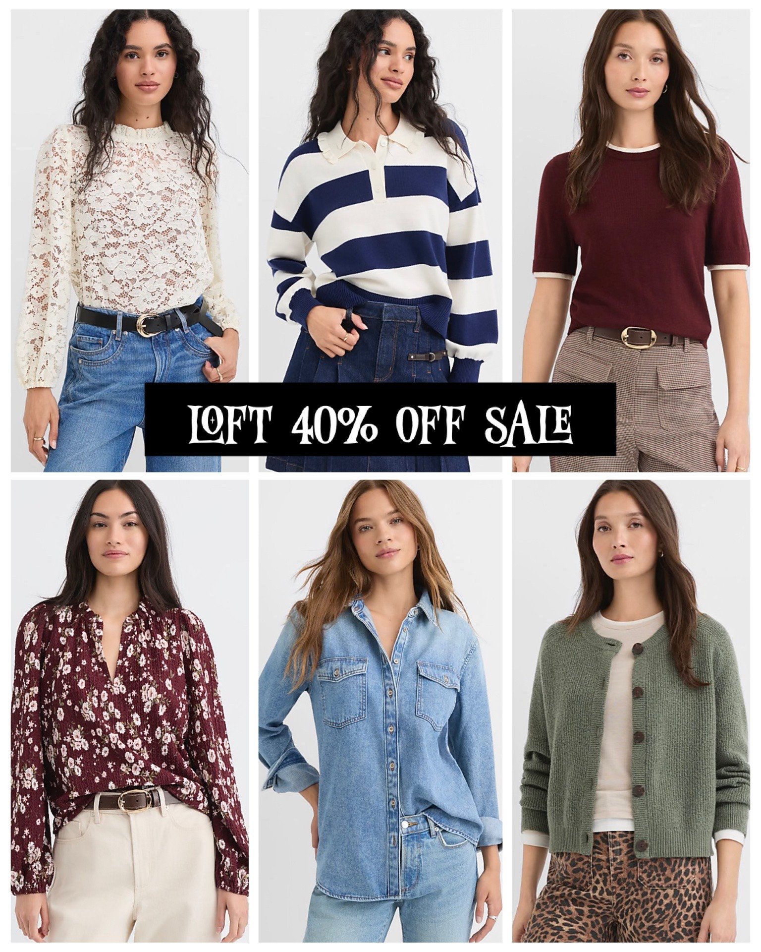 LOFT has a 40% Off Tops & Sweaters Sale today! So many gorgeous new arrivals in tons of beautiful styles. Love their clothing, as it lasts forever. Something for every taste and style!

#LTKSaleAlert #LTKWorkwear #LTKSeasonal