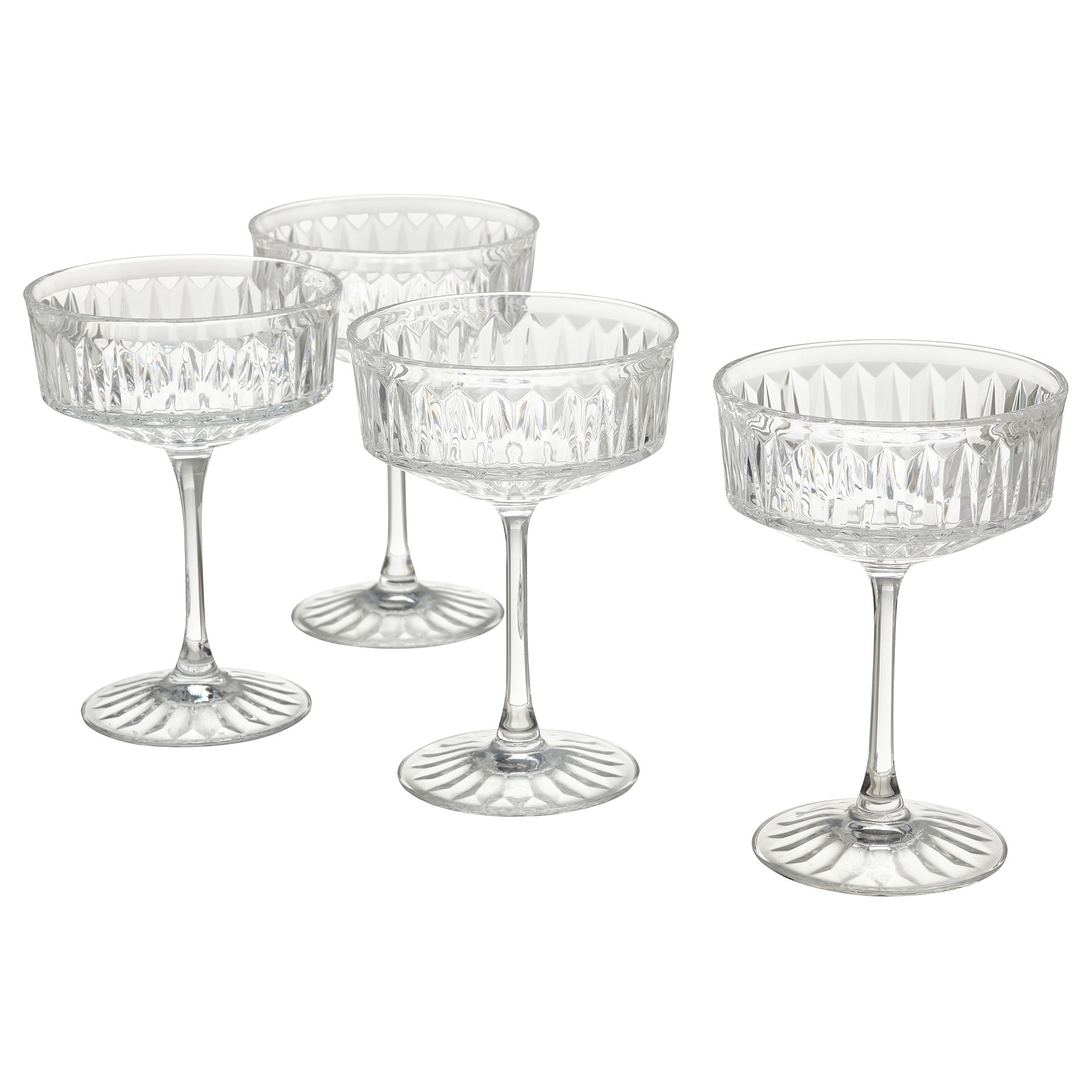 SÄLLSKAPLIG Sektschale, Klarglas/gemustert, 21 cl - IKEA Deutschland | IKEA (DE)