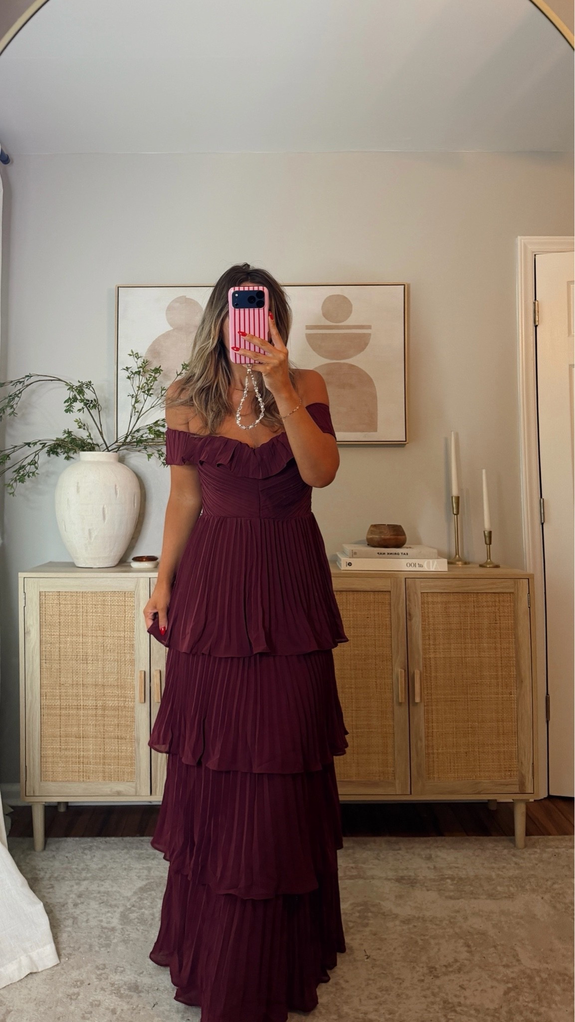 fall wedding guest dress! the color of this dress screams fall + the ruffle detailing is so beautiful! i’m wearing a size S. lulus @Lulus

#LTKWedding
