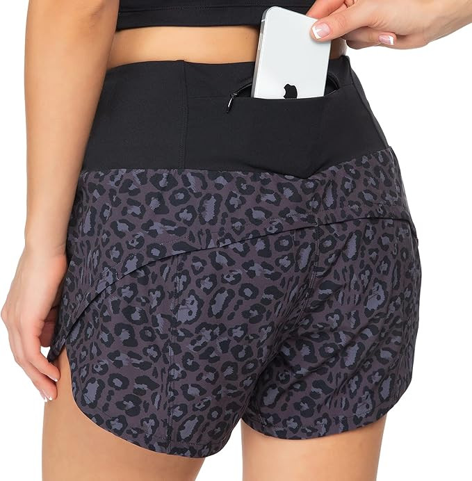 Rrosseyz Running Shorts for Women with Liner High Waisted Womens Athletic Shorts with Zip Pocket ... | Amazon (US)