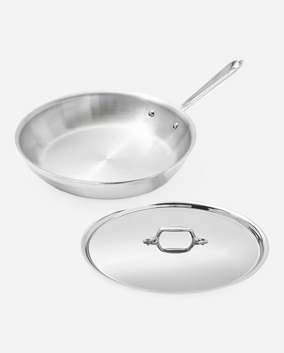 All-Clad D3 3-Ply Stainless Steel Fry Pan with Lid 10 Inch, Induction Compatible, Oven Broiler Sa... | Amazon (US)