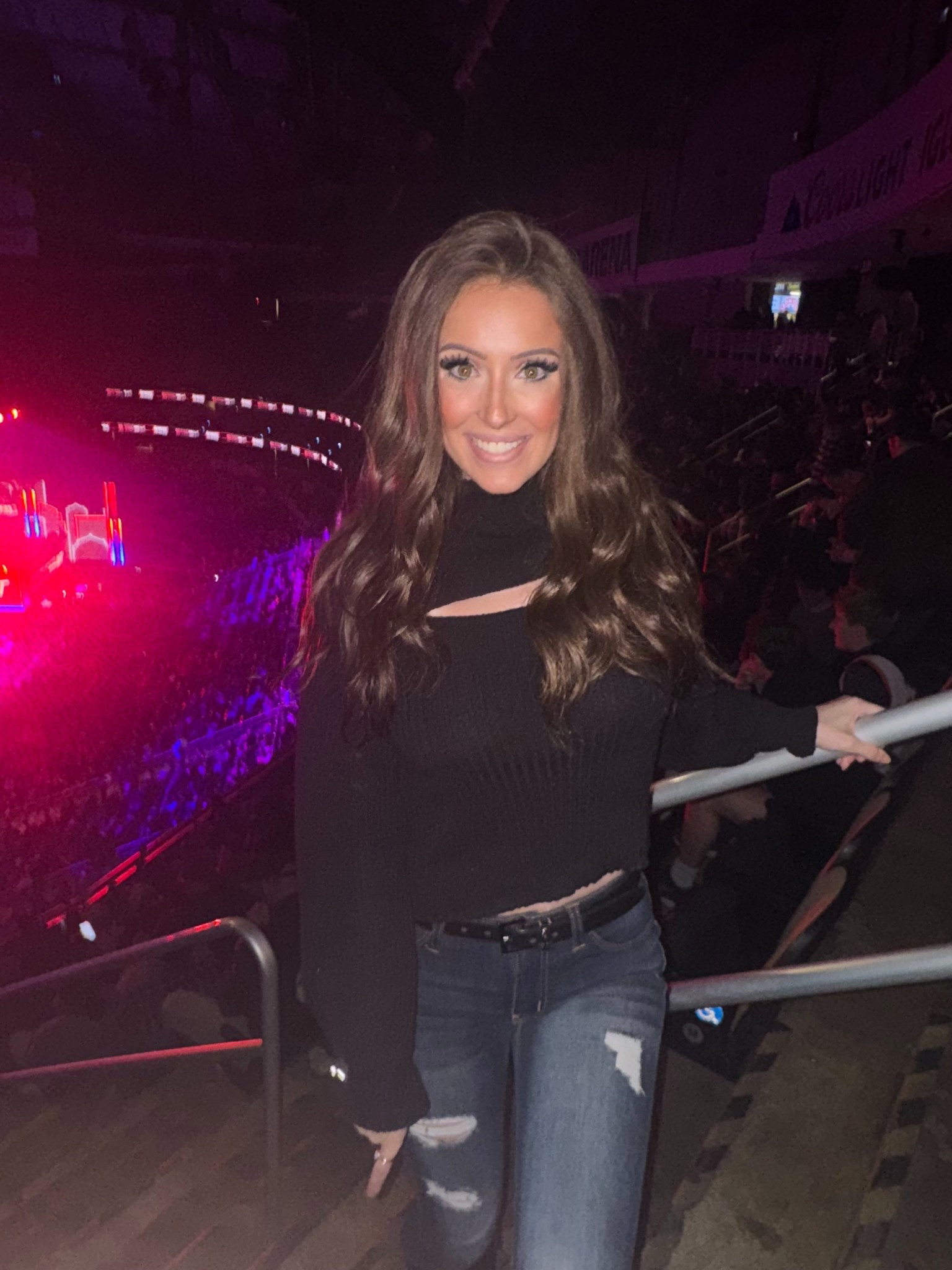 Concert outfit. Winter going out outfit.  Black cut out sweater. Dark jeans 

#LTKFindsUnder50