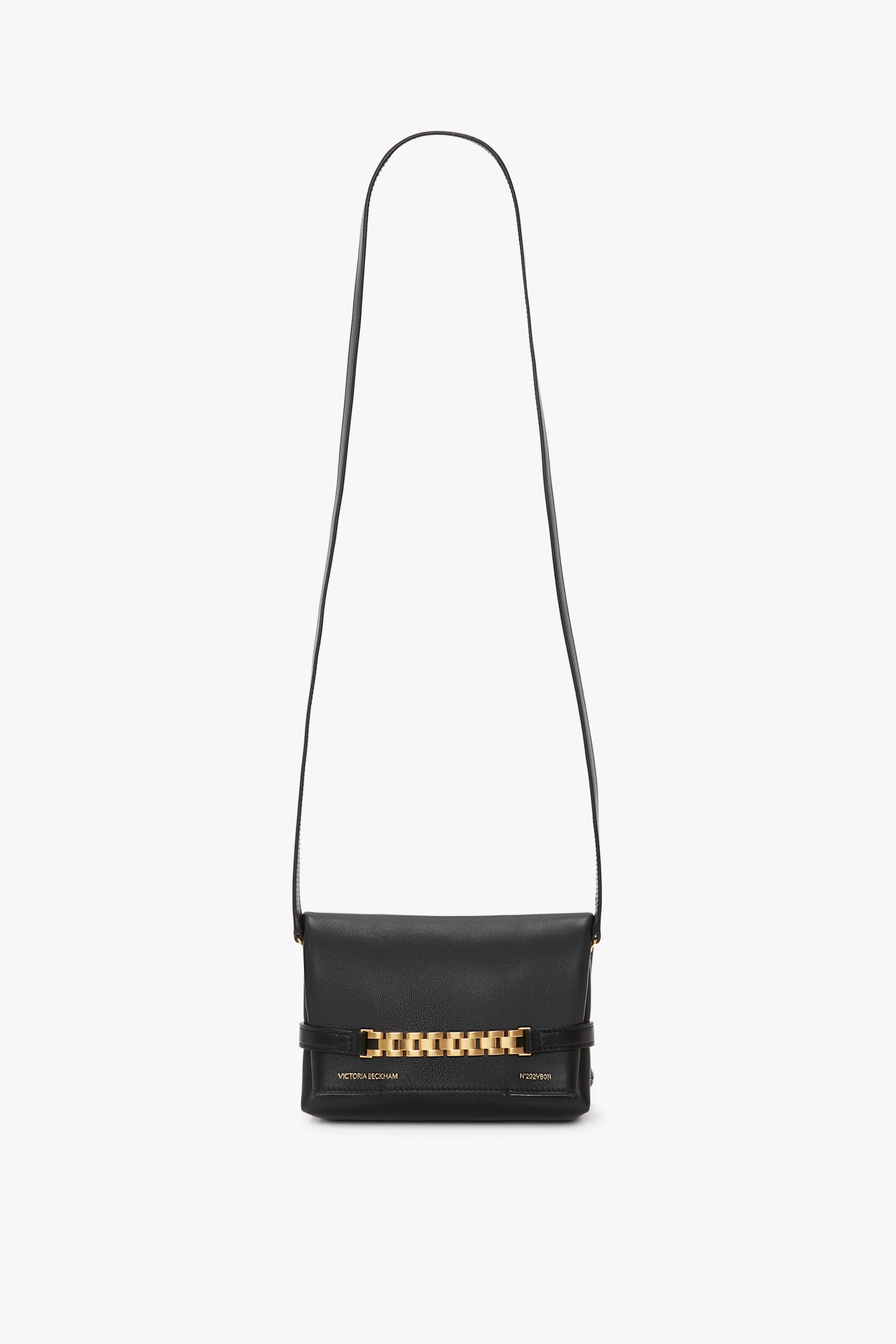 Chain Pouch Bag Mini In Black Leather | Victoria Beckham UK