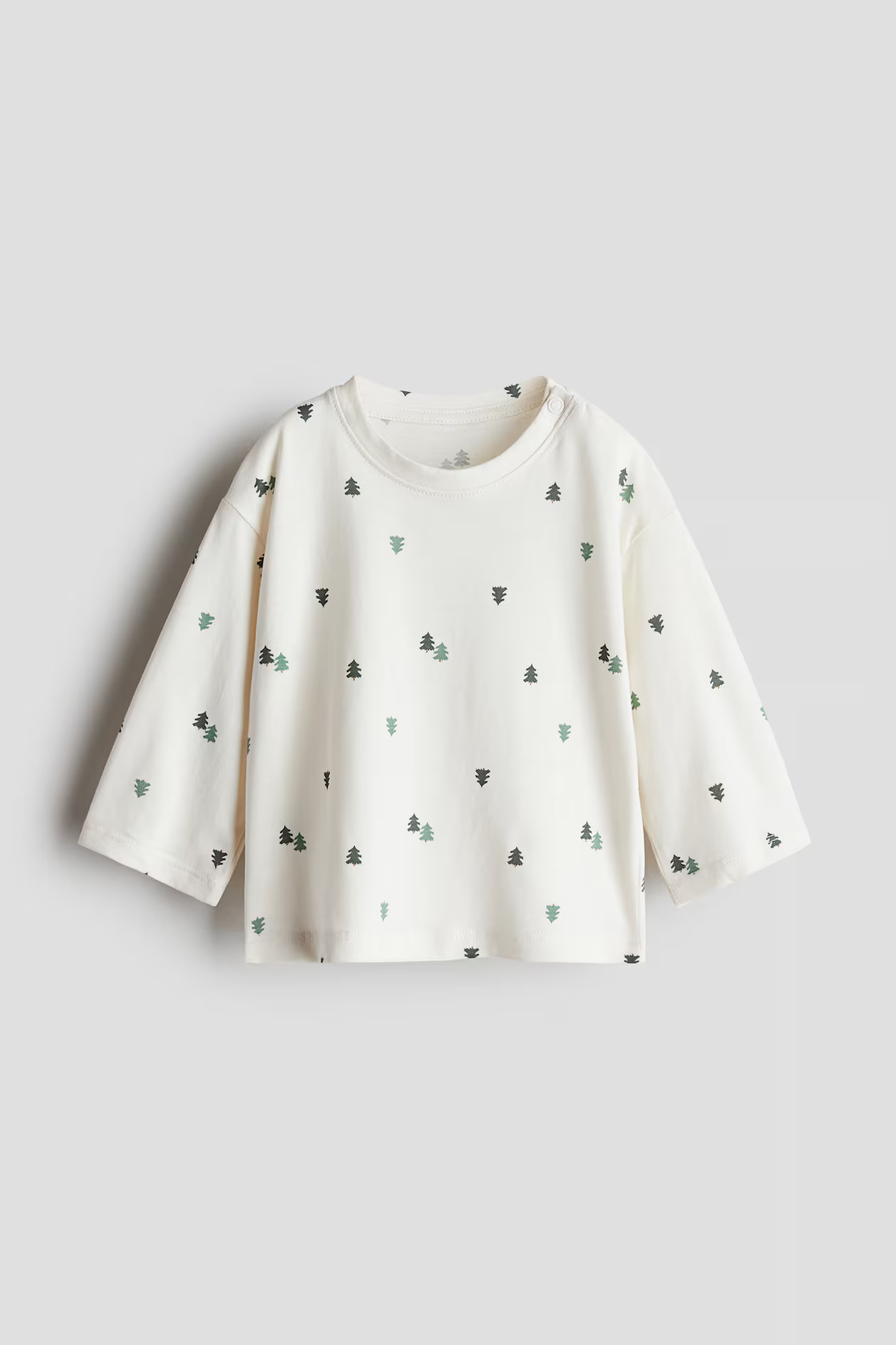 Long-Sleeved T-shirt - White/trees - Kids | H&M US | H&M (US + CA)