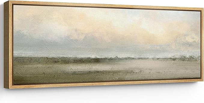 SIGNFORD Large Framed Canvas Print Wall Art Tranquil Landscape at Sunset Illustrations Modern Art... | Amazon (US)