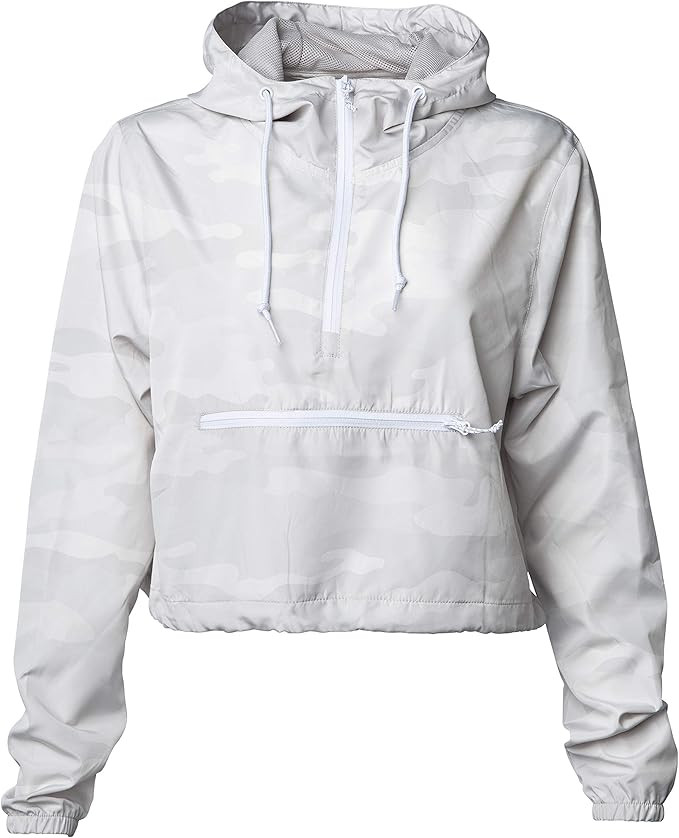 Global Blank Women’s Cropped Jacket Crop Top Windbreaker Lightweight Zip Hoodie | Amazon (US)