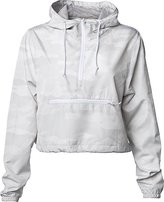 Global Blank Women’s Cropped Jacket Crop Top Windbreaker Lightweight Zip Hoodie | Amazon (US)