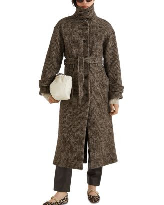 Marella Belted Herringbone Coat  | Bloomingdale's Women | Bloomingdale's (US)