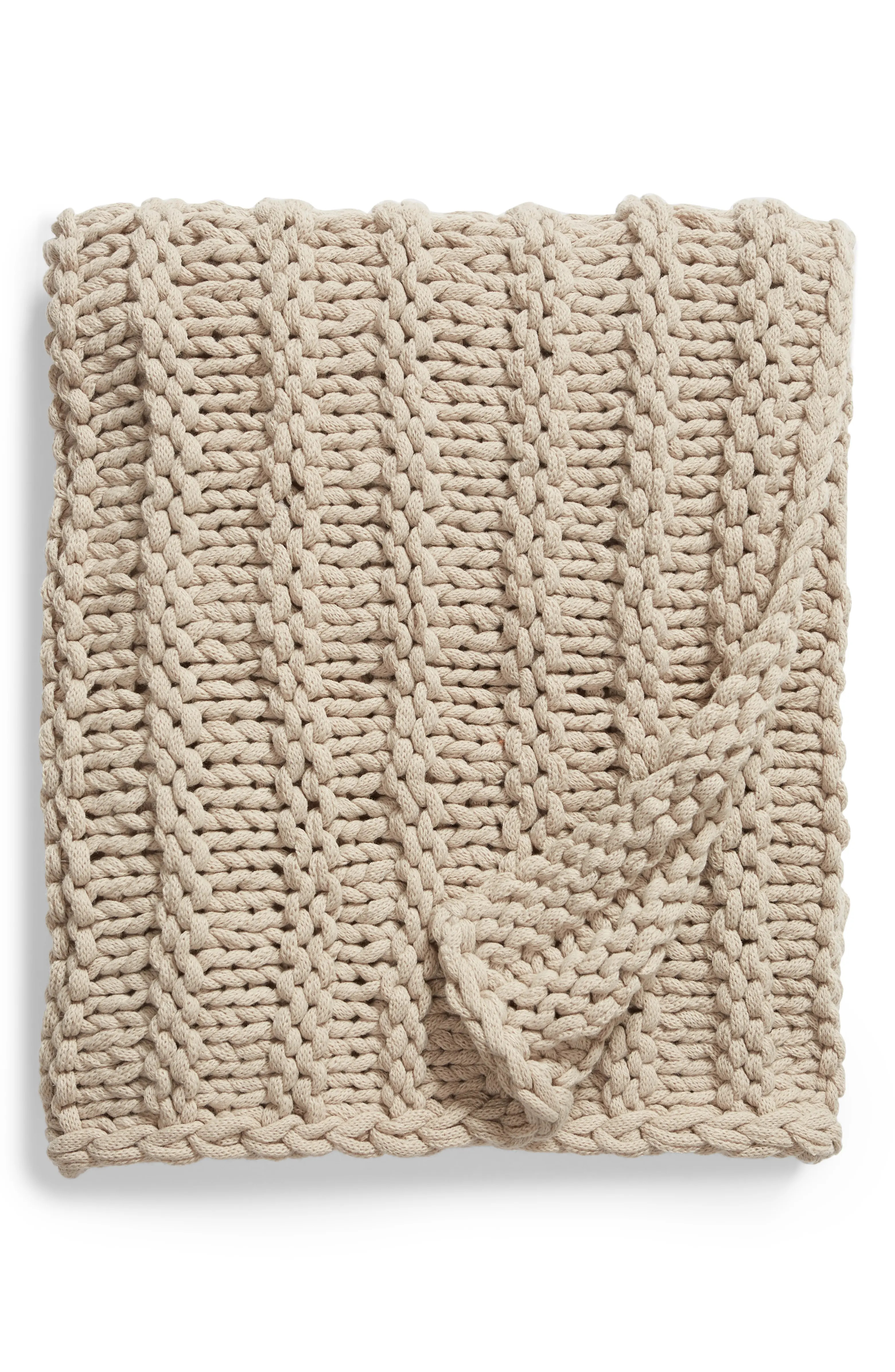 Jersey Rope Chunky Knit Throw Blanket | Nordstrom