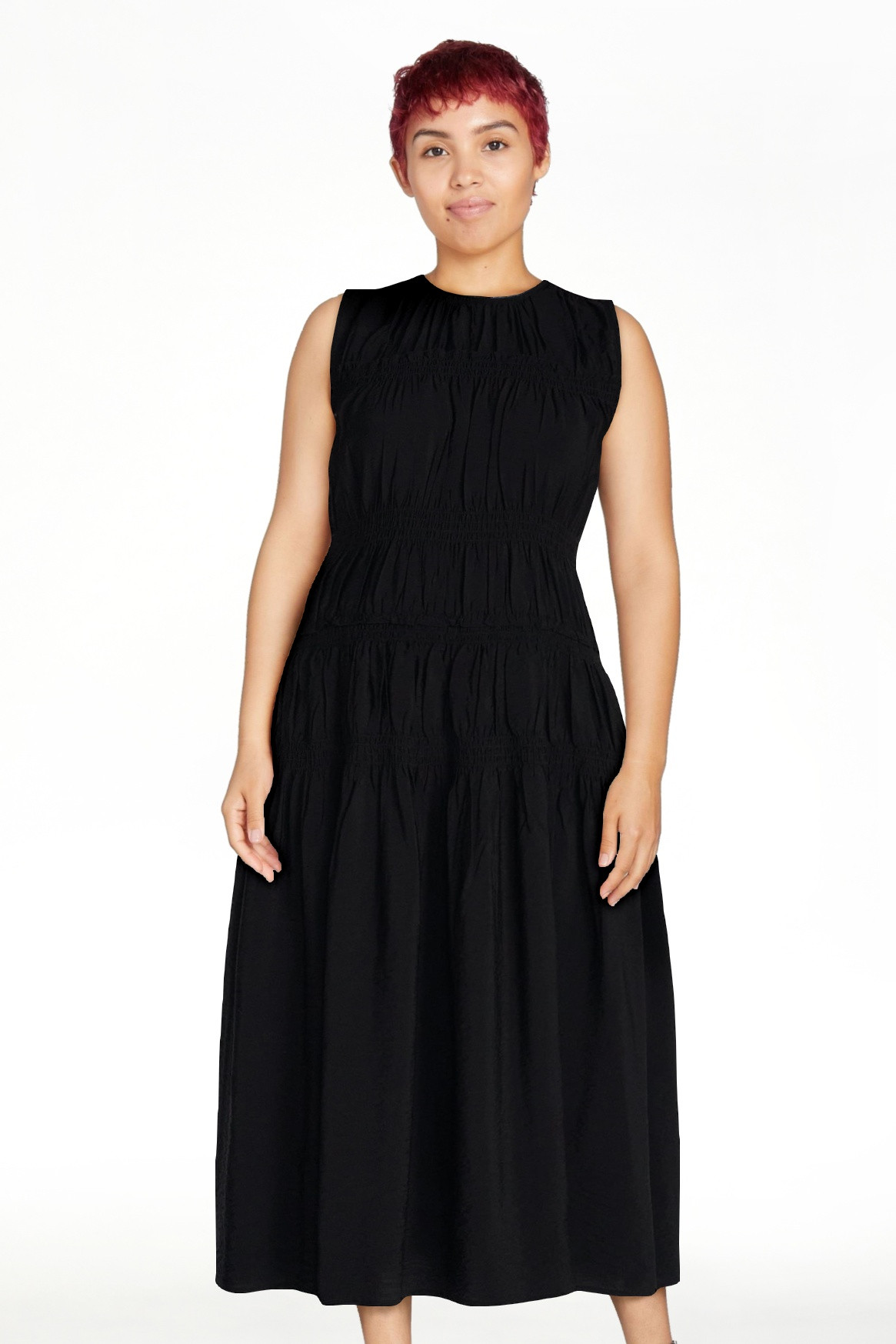 Time and Tru Women's Sleeveless Smocked Midi Dress, Sizes XS-XXXL | Walmart (US)
