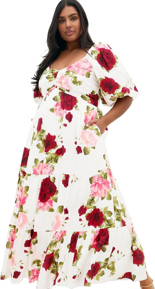 City Chic Plus Size Dress - Mindy Print Maxi | Amazon (US)