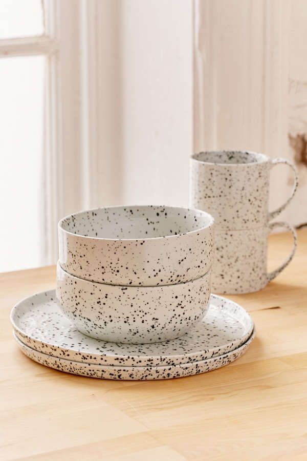 12-Piece Speckled Dinnerware Set | Urban Outfitters US