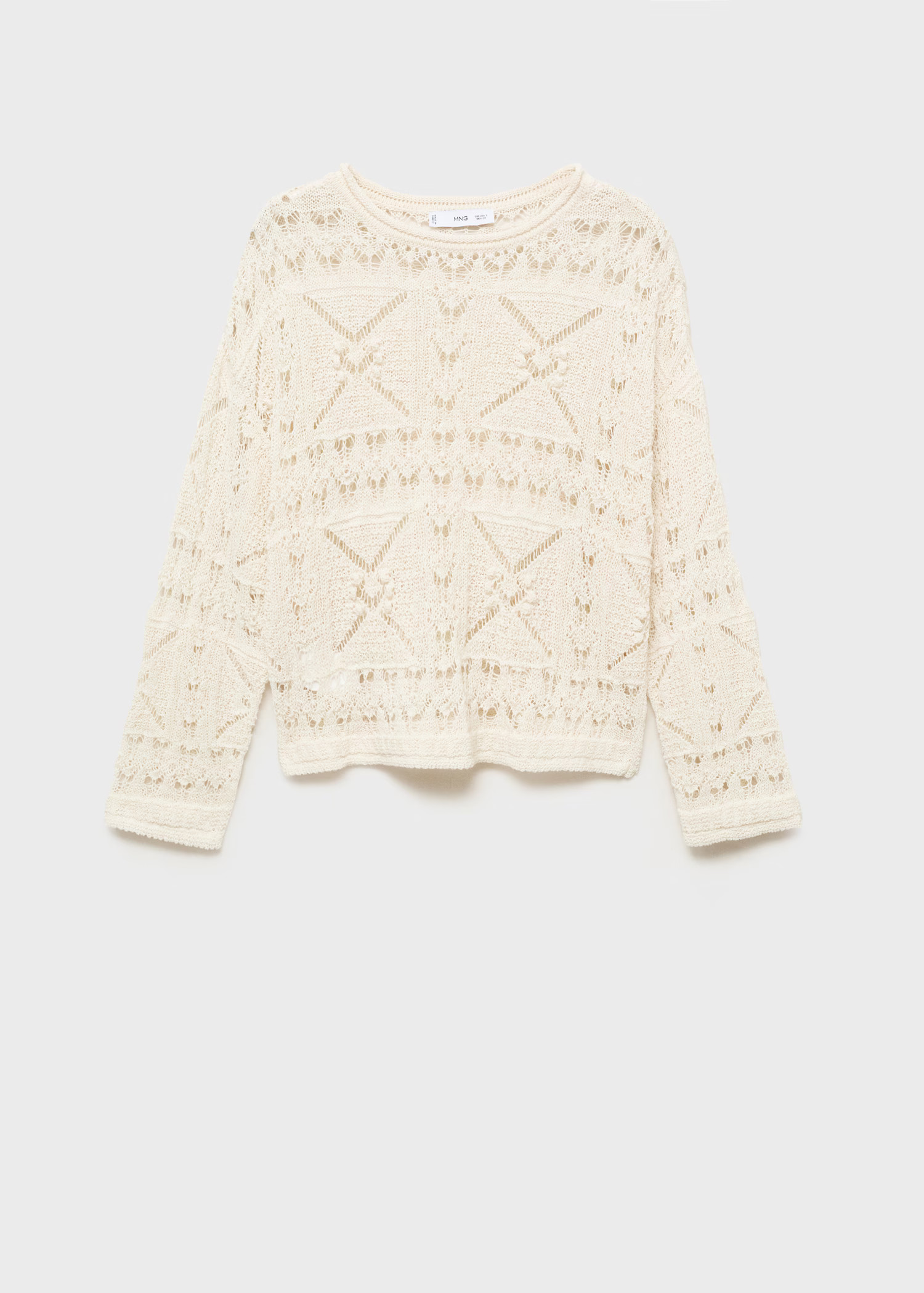 Oversized openwork knitted sweater - Women | MANGO USA | Mango (US/MX/AU)