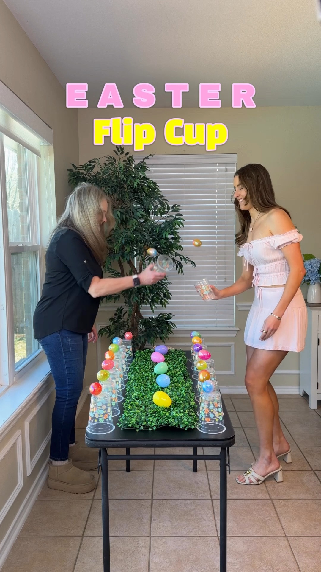Easter flip cup. Easter games. Easter ideas. Family Easter activities. Easter party. 

#LTKSeasonal