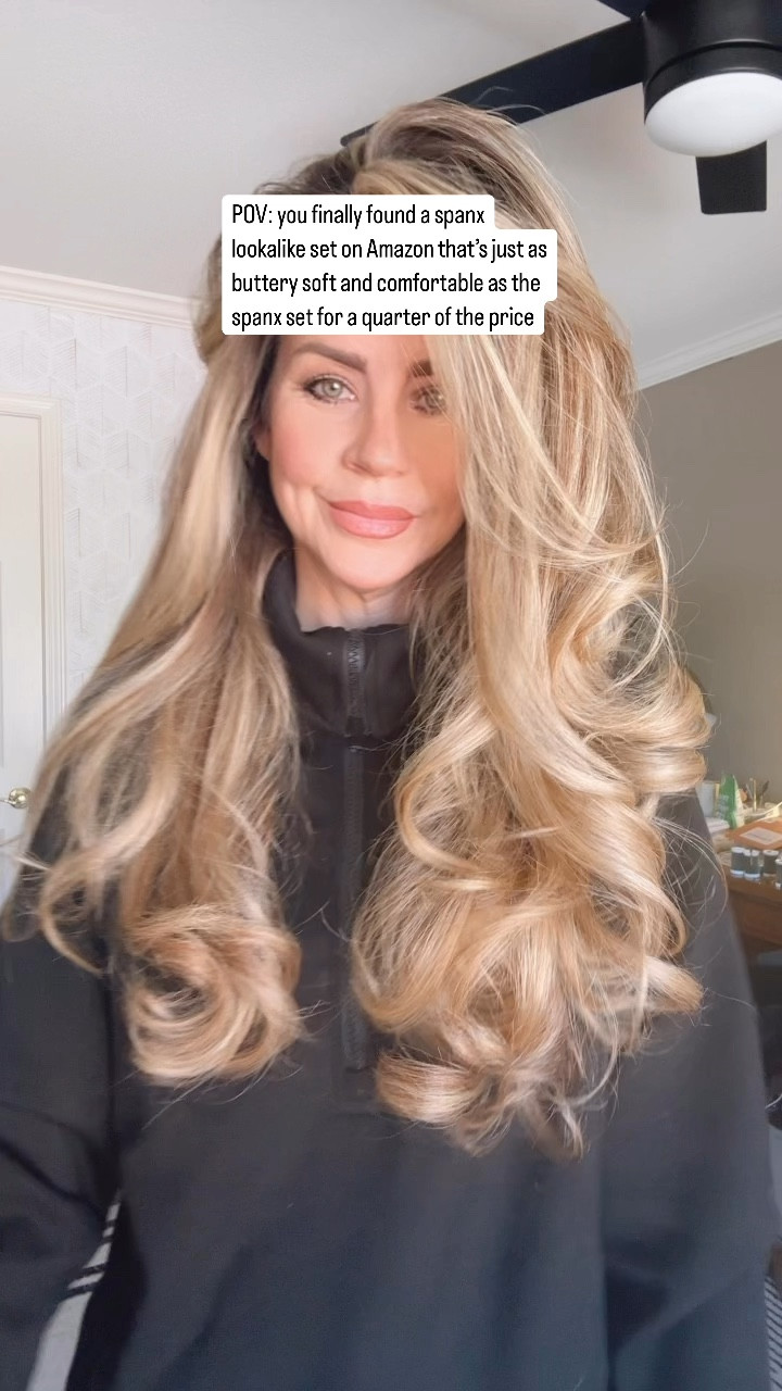 Love this buttery soft Spanx lookalike set! It fits so well and feels very high quality and they go down to an XS unlike others🙌🏼🫶🏼

#LTKFindsUnder100 #LTKActive #LTKFitness