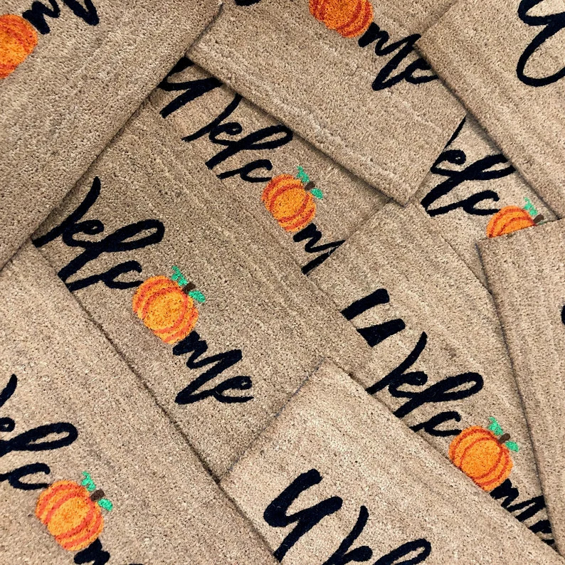 Welcome Fall Mat  Halloween Doormat  Welcome Mat  Door mat | Etsy | Etsy (US)