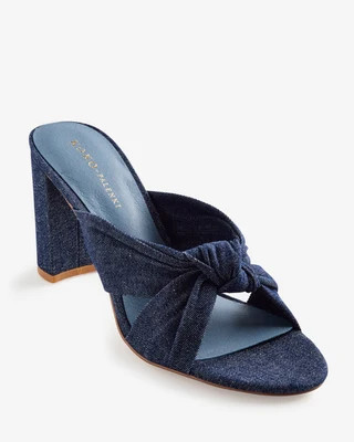 Koko + Palenki Denim Block Heel Denim | Boston Proper