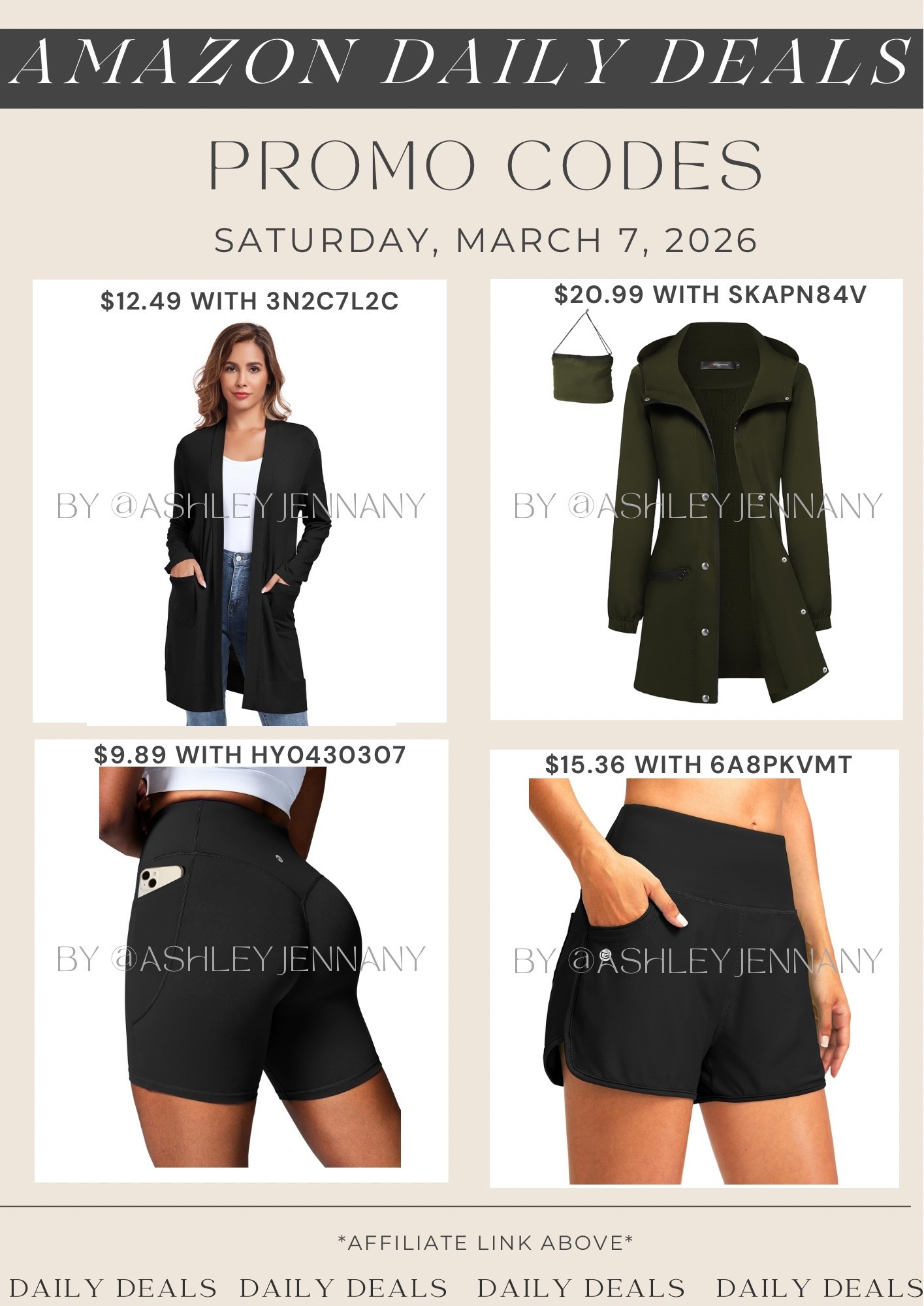 Amazon fashion deals on cardigan, rain, jacket, biker shorts, and swimwear board shorts

#LTKMidsize #LTKSaleAlert #LTKSwim