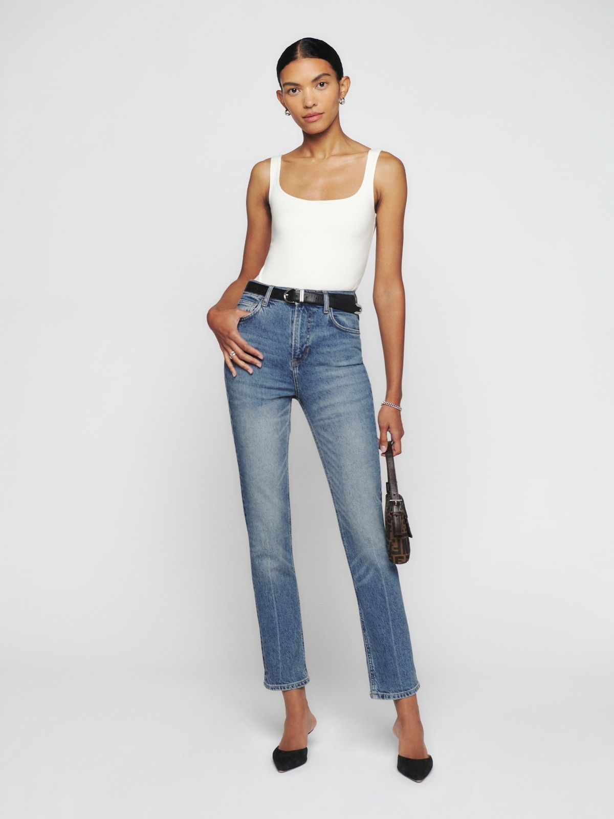 Liza Ultra High Rise Slim Straight Jeans | Reformation (US & AU)