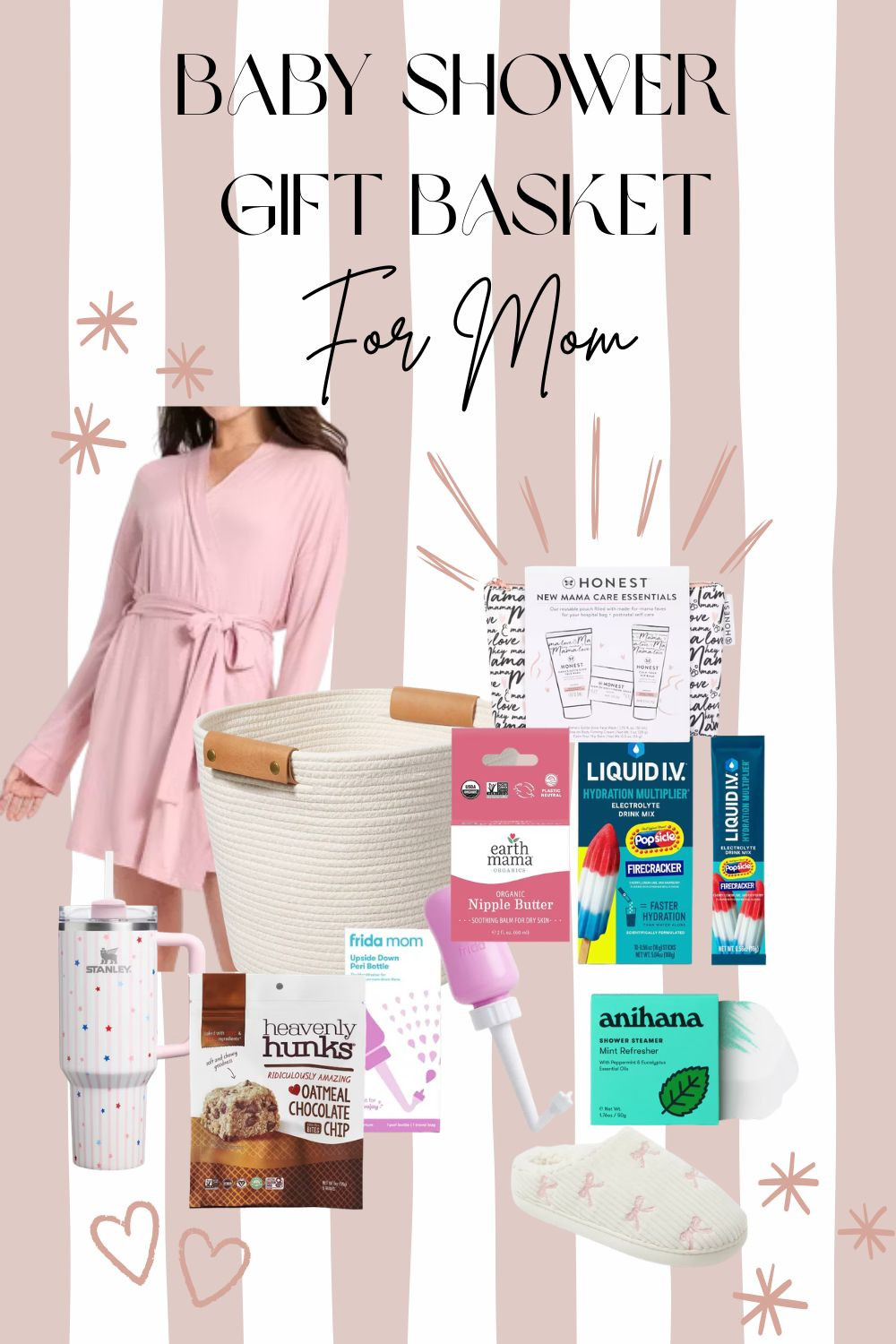Mom's so often forget about themselves when making a baby registry. If you're looking for a useful gift that is a treat for mom, this list is full of luxuries as well as needs for that new mom life. #giftbasket #babyshower #newmom 

 #LTKmomlife
