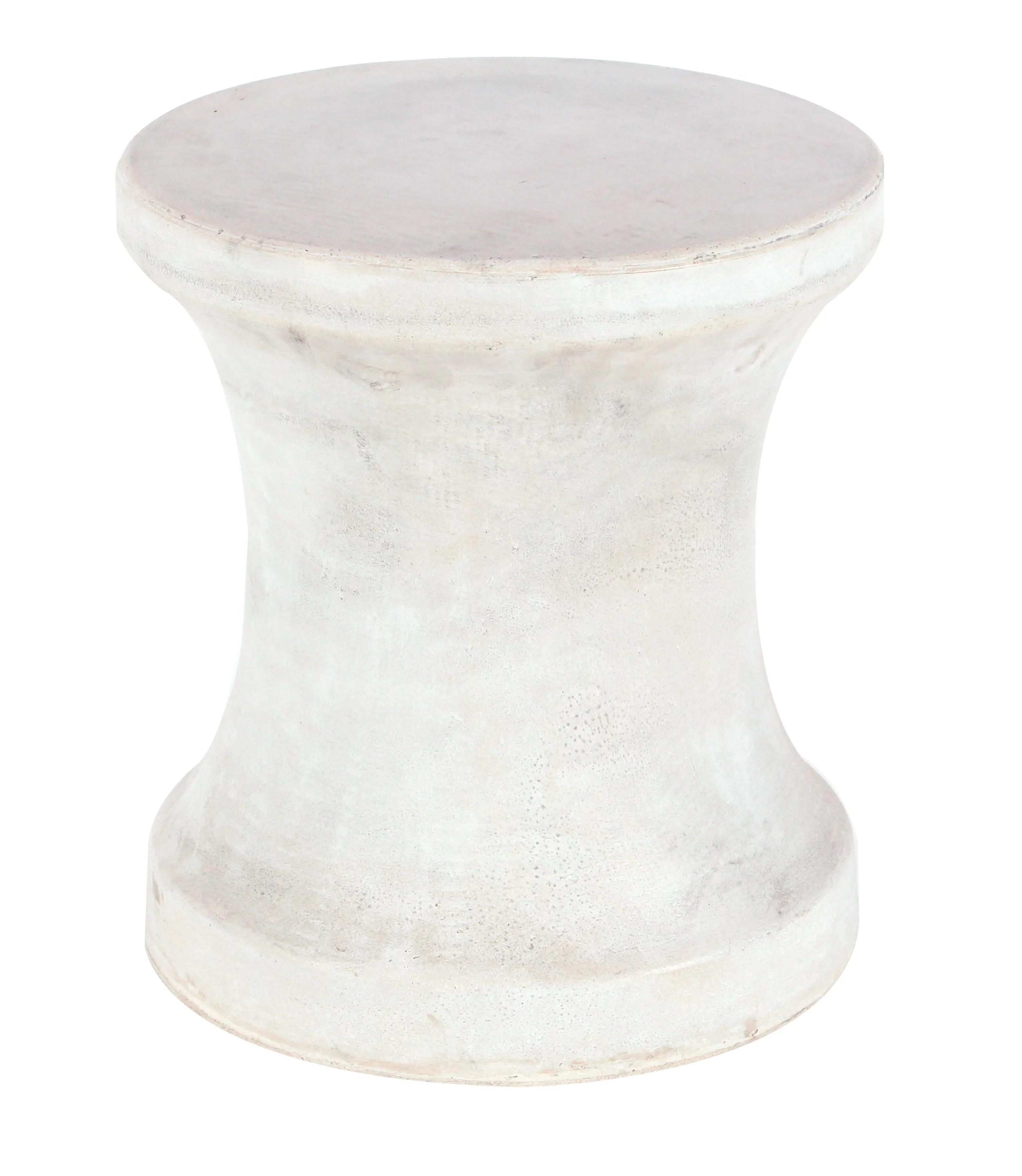 DecMode 14" x 16" White Fiberclay Outdoor Accent Table, 1-Piece | Walmart (US)