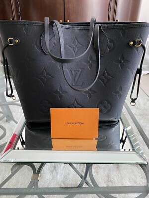 NWT LOUIS VUITTON NEVERFULL MM MONOGRAM BLACK EMPREINTE LEATHER TOTE SHOULDERBAG | eBay US