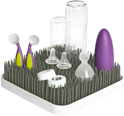 Large Baby Bottle Drying Rack Anti-Bacterial Large Grass for Kitchen Countertop (Grey) | Amazon (UK)