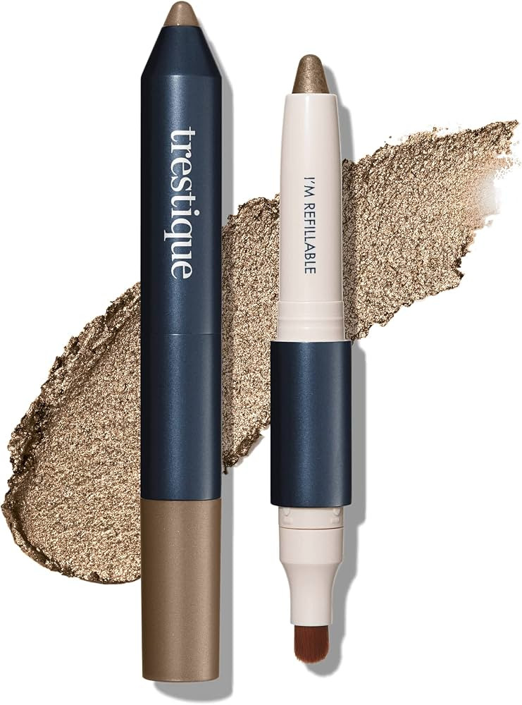 TRE'STIQUE Trestique Shadow Crayon, Refillable Eyeshadow Crayon With Built-In Blending Brush, Sus... | Amazon (US)