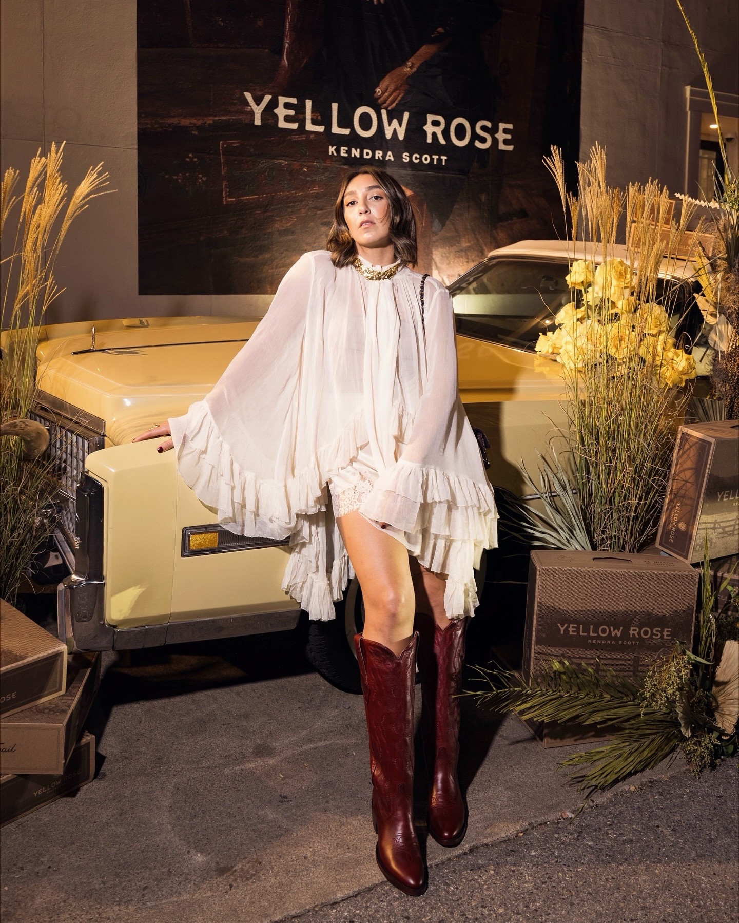 My outfit for yellow rose by Kendra Scott’s new boot line launch )which is perfection btw!) 

#LTKStyleTip #LTKShoeCrush