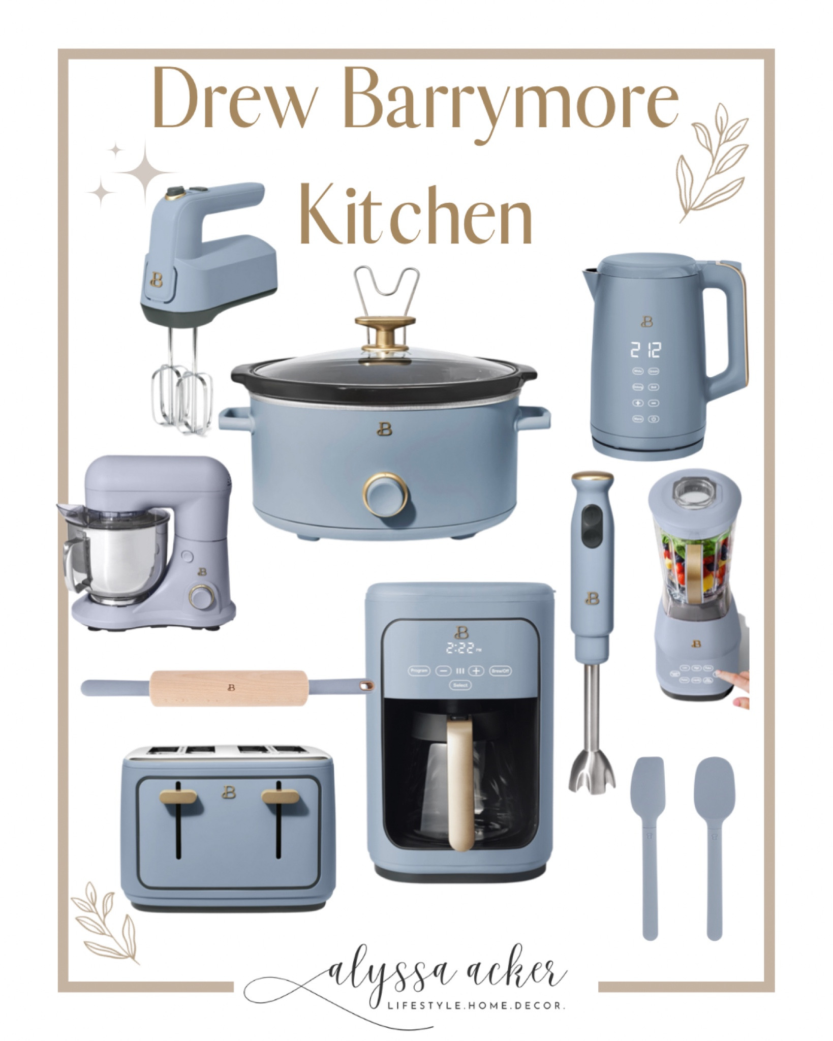 I am still not over how cute Drew Barrymore’s Beautiful Kitchen appliances are! 

Retro style Kitchen appliances 
Walmart Kitchen
Kitchen Inspiration 

#LTKunder100 #LTKstyletip #LTKhome