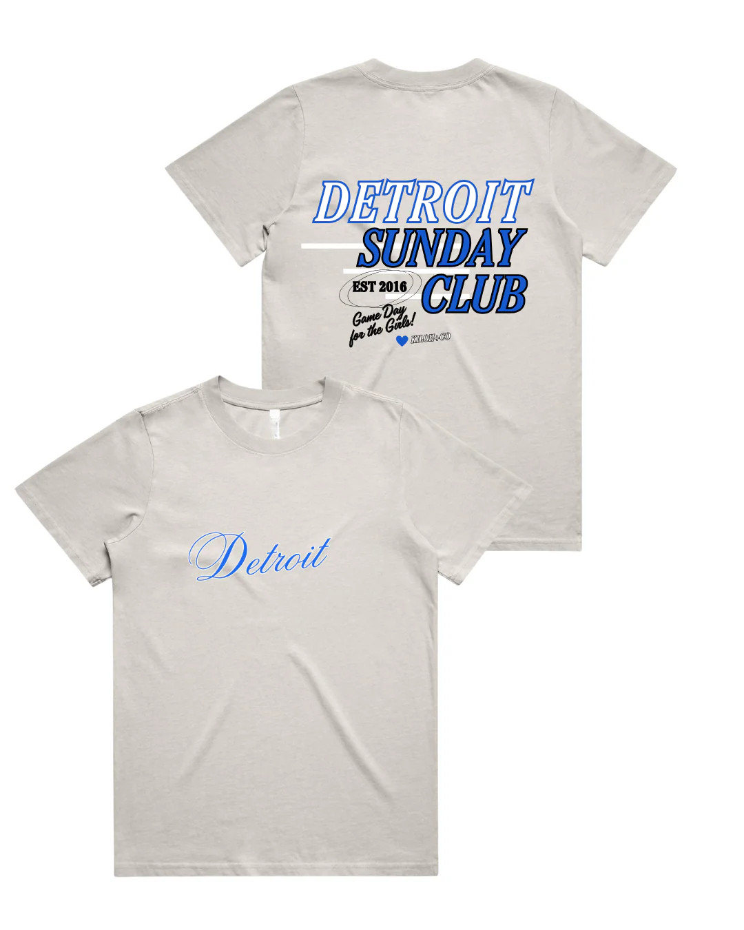 Detroit Sunday Club Bone Women's Relaxed Tee | Kiloh + Co.