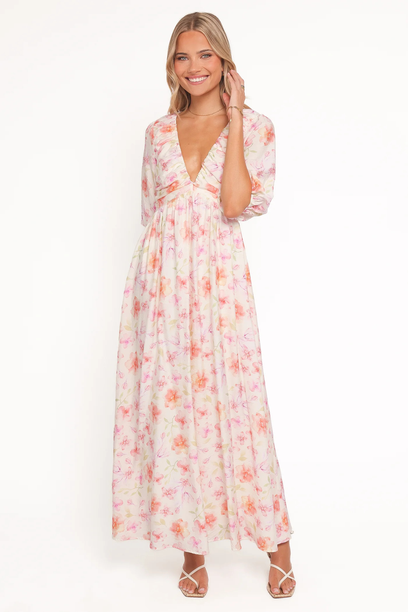 Andara Maxi Dress - White Floral | Petal & Pup (US)