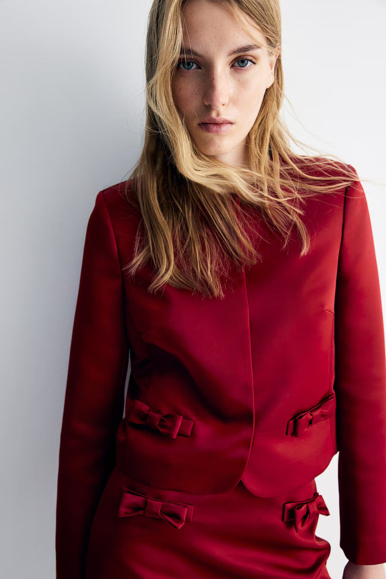 Bow-Detail Satin Jacket | H&M (US + CA)