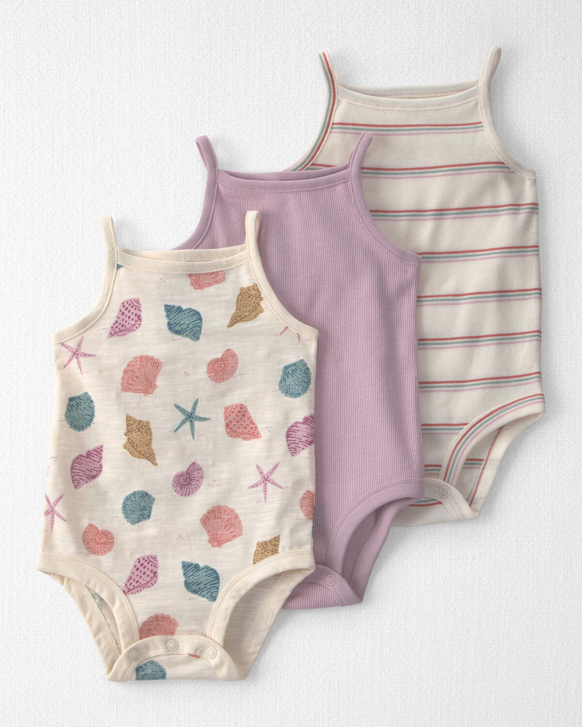 Baby Girl 3-Pack Organic Cotton Bodysuits | Carter's Inc