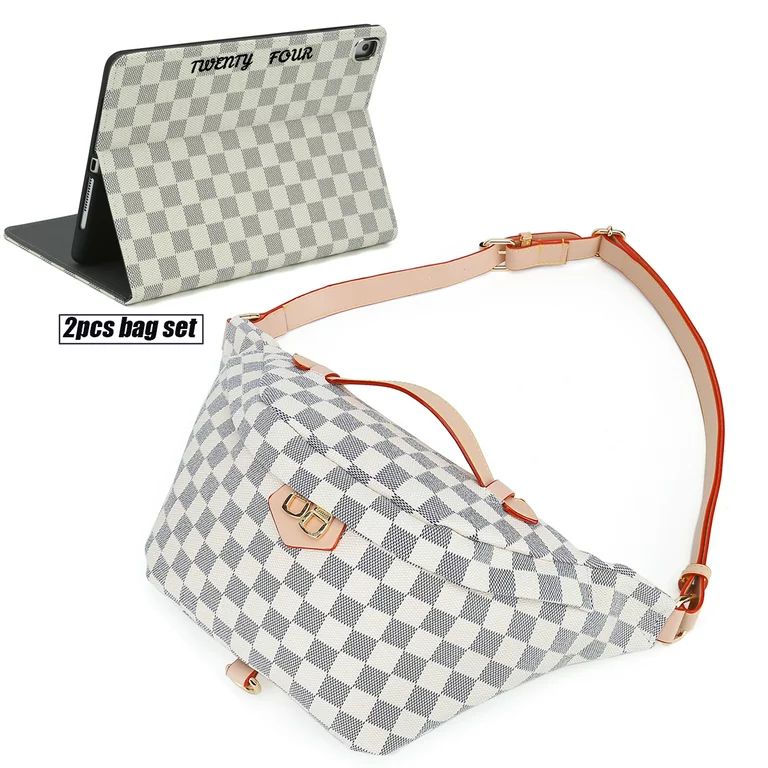 TWENTY FOUR Checkered Waist Shoulder Bag Fanny Pack Fashion Crossbody Waist Backpack Sling Pouch ... | Walmart (US)