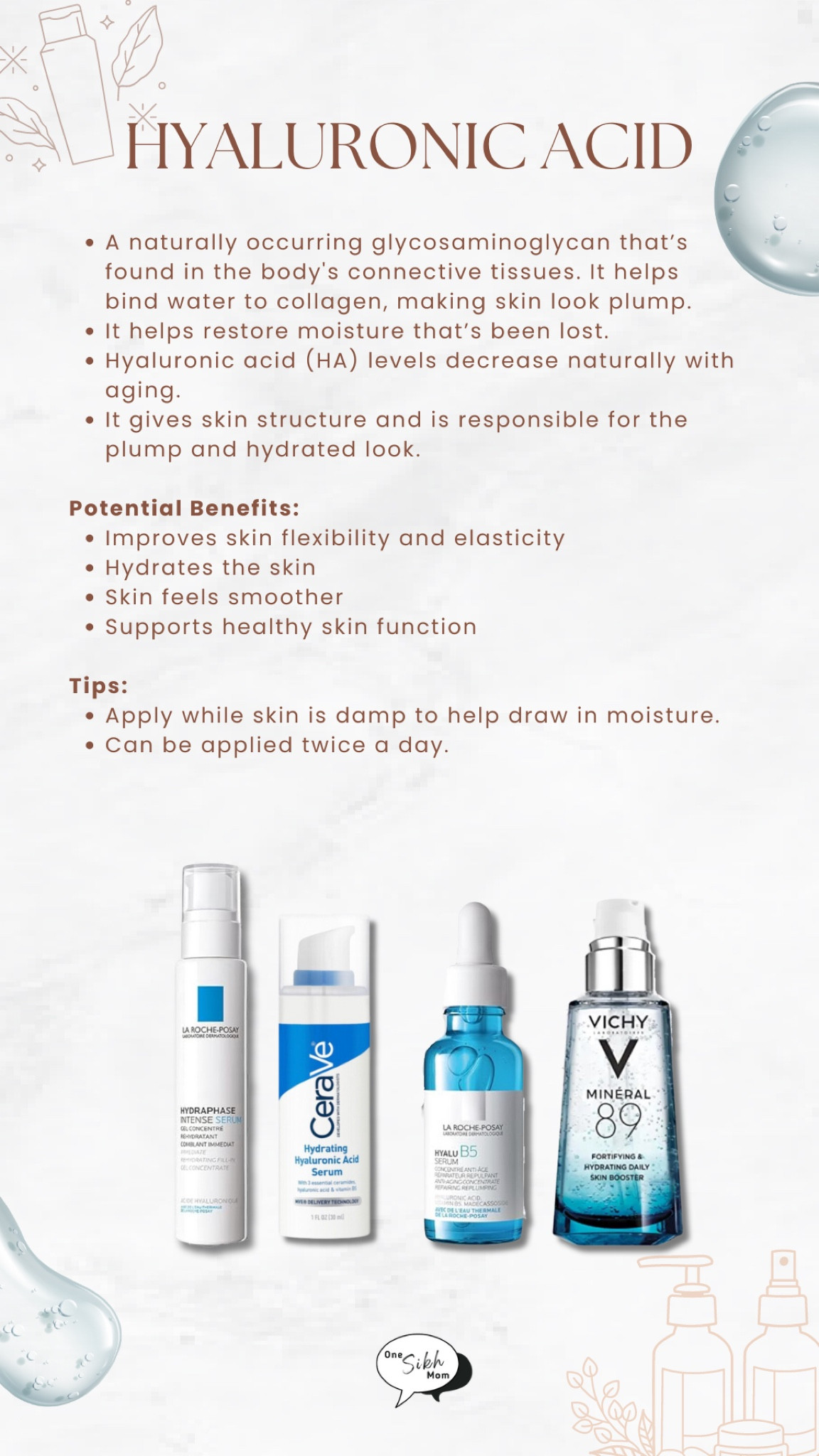 Hyalironic acid helps plump & hydrates the skin so it feels smoother.

I personally love the CeraVe & Vichy ones.

#skincare #over40

#LTKbeauty #LTKstyletip #LTKcanada