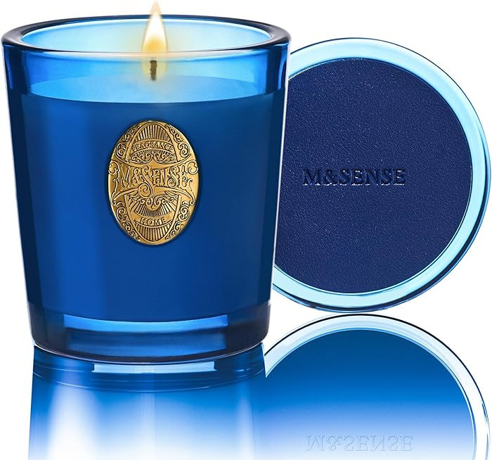 M&SENSE Natural Strong Summer Soy Candle | Summer's Night & Blue | 9.2 oz, 50H Burn Time | Luxury... | Amazon (US)