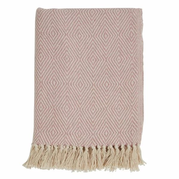 Pink Mayer Cotton Blanket | Wayfair North America