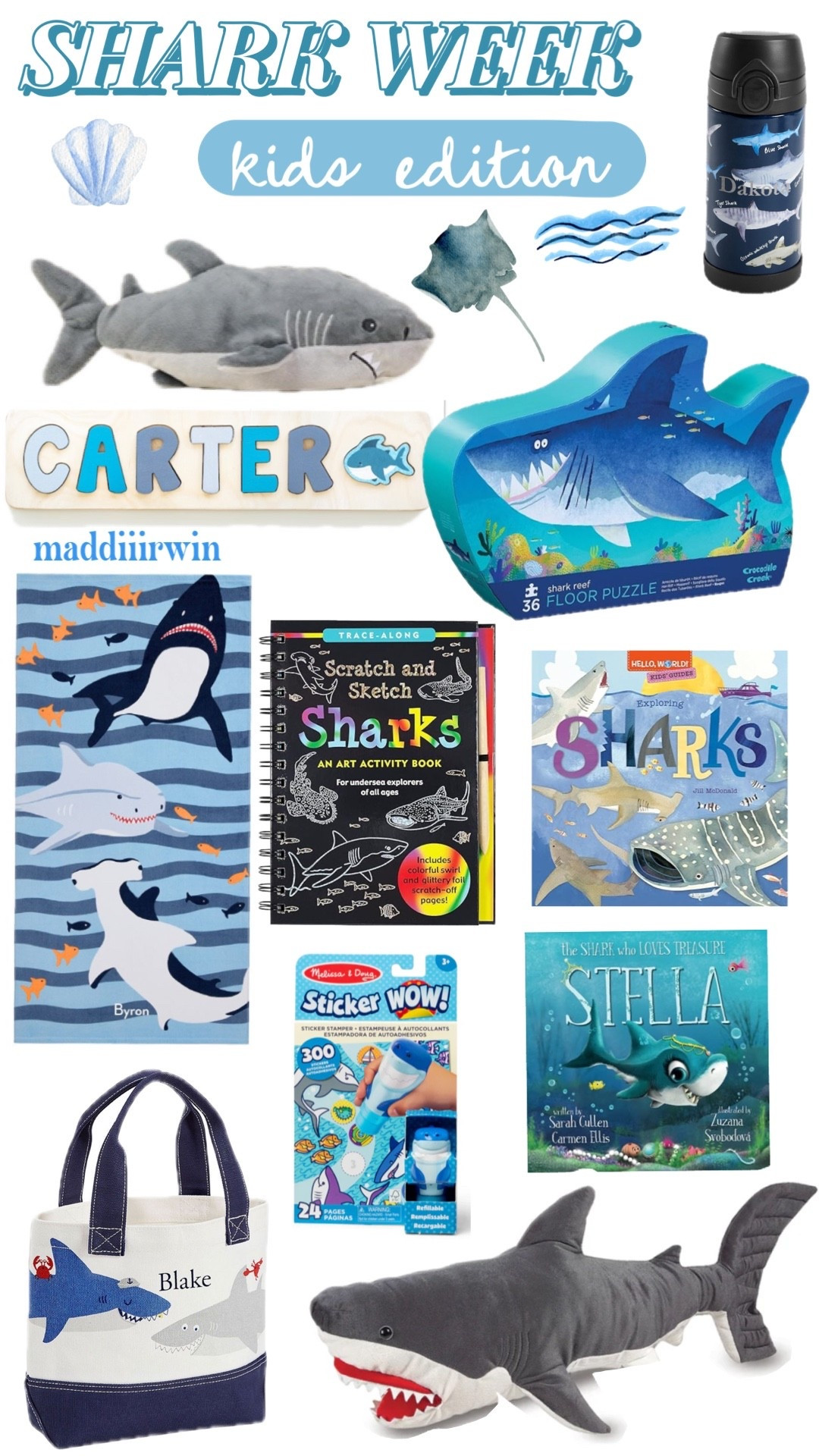 SHARK WEEK! 
My daughters favorite ocean animal has been sharks since our first trip to the aquarium. We love these giant and beautiful creatures. Exploring my children’s unique interests is one of the best parts of motherhood 🦈

#LTKKids #LTKSeasonal #LTKSwim