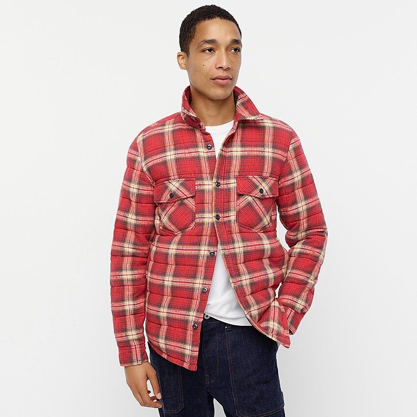 Quilted plaid shirt-jacket with eco-friendly PrimaLoft® | J.Crew US