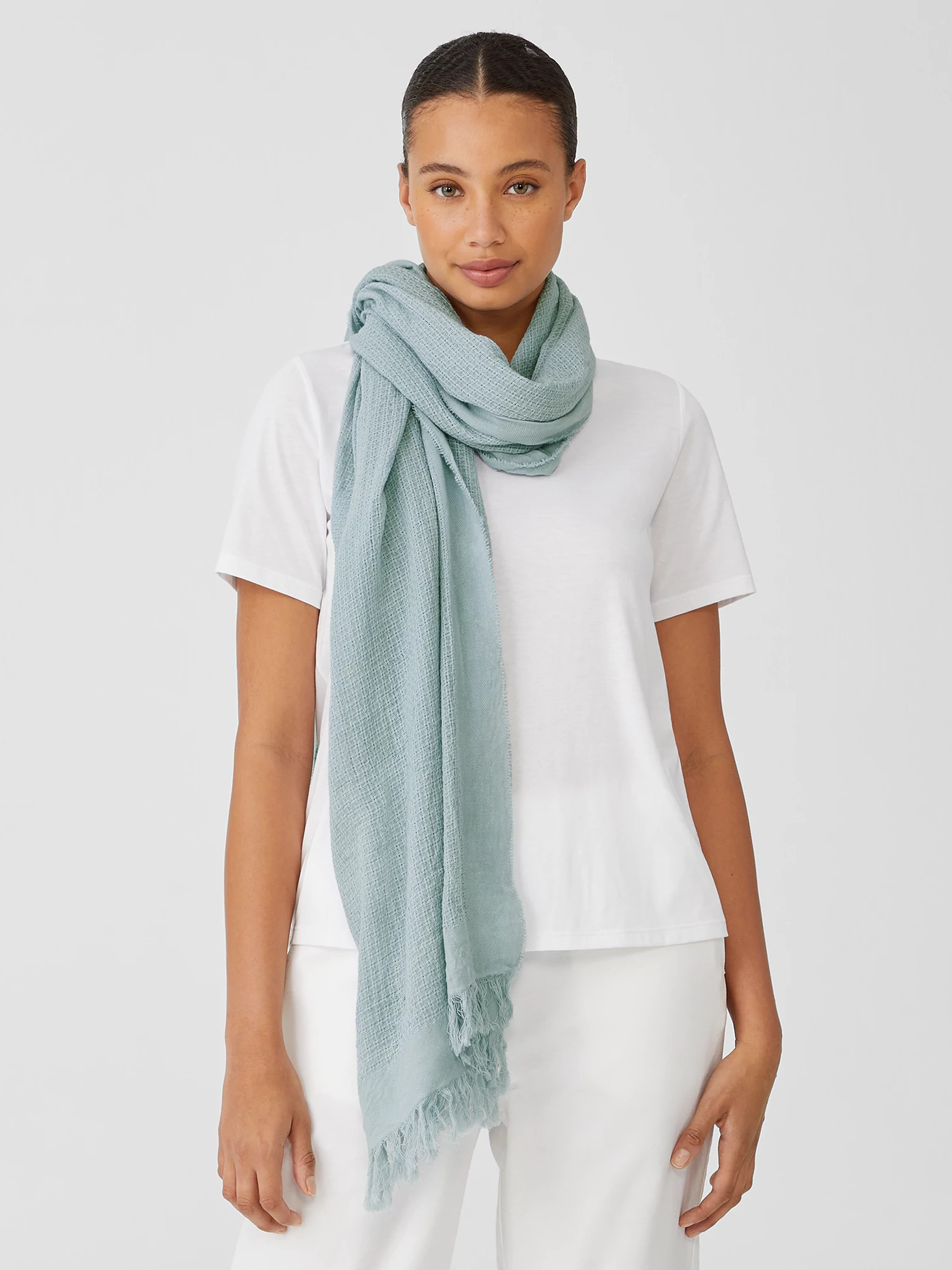 Organic Cotton Open Weave Scarf | Eileen Fisher