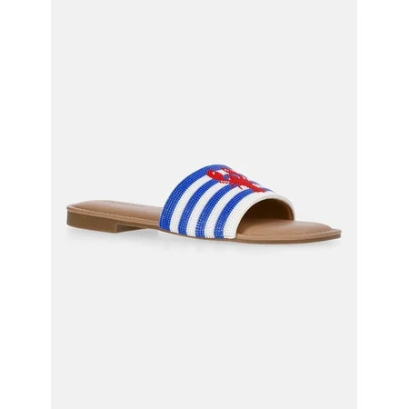 No Boundaries Women s Beaded Slide Sandals | Walmart (US)