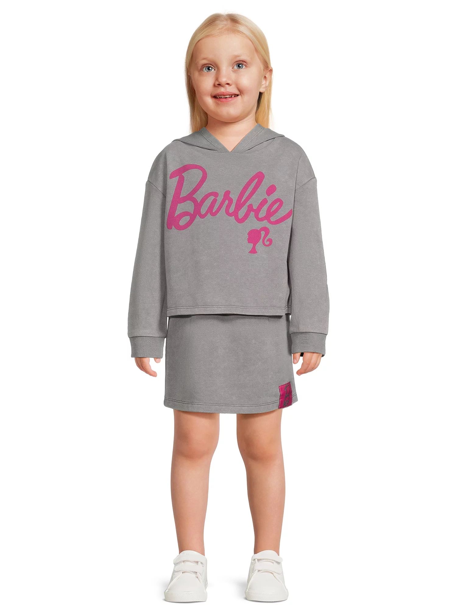 Barbie Toddler Girls Hoodie and Skirt Set, 2-Piece, Sizes 2T - 5T | Walmart (US)