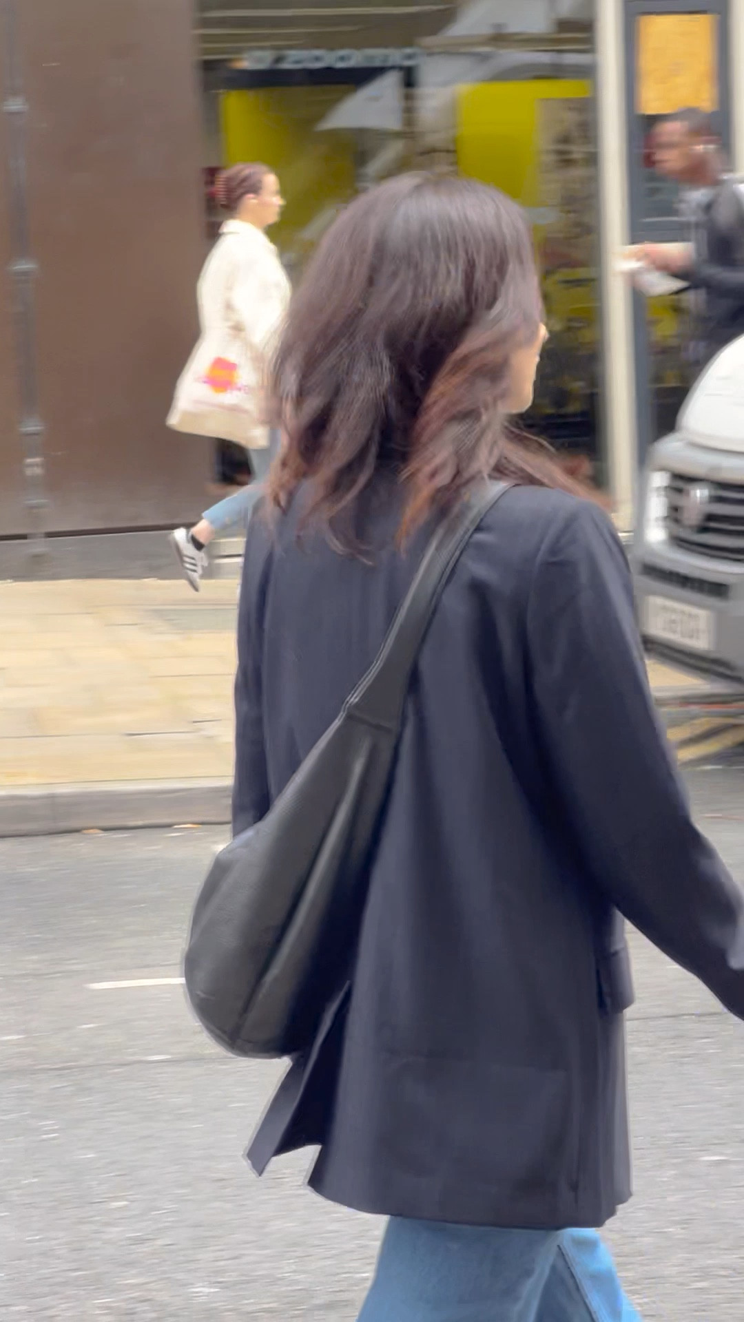 t-shirt, oversized blazer, crossbody bag, trainers, straight leg jeans, silver hoops,  red lipstick, cos, hush, new balance, astrid & miyu, arket, chanel beauty, H&M, uniqlo, autumn capsule, streetwear, autumn outfit ideas 

#LTKeurope #LTKSeasonal #LTKstyletip