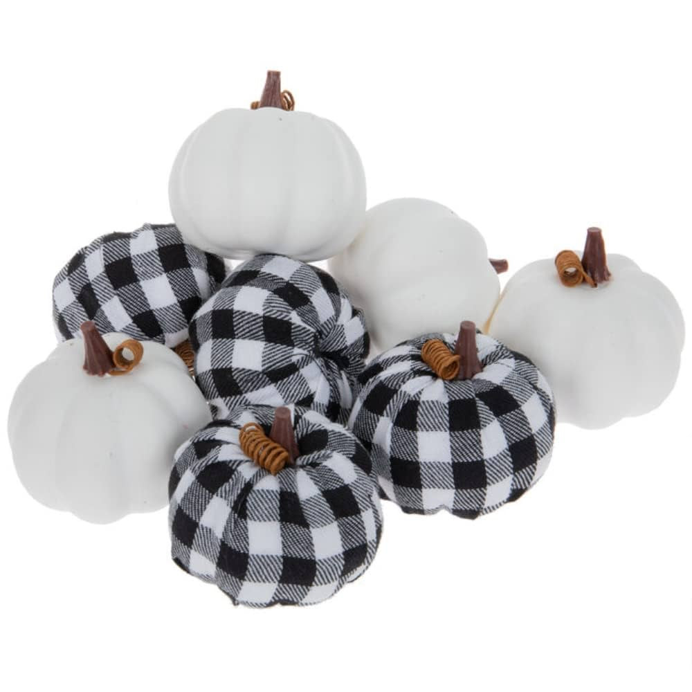 Hobby Lobby Black and White Buffalo Check Pumpkin Bowl Filler Table Scatter for Fall Thanksgiving | Amazon (US)