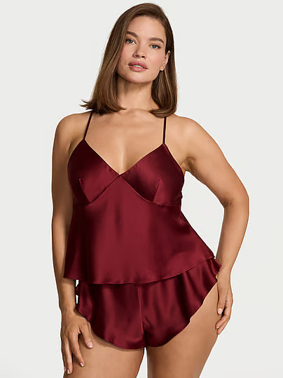 Satin Open-Back Cami & Shorts Set, Red, XL - Women's Sets - Victoria's Secret | Victoria's Secret (US / CA )