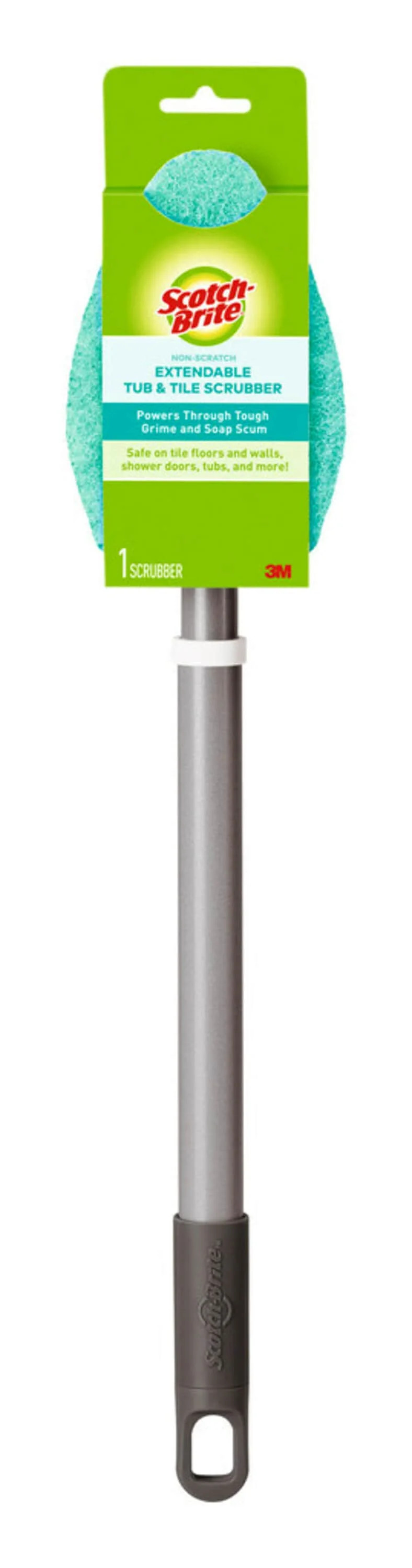 Scotch-Brite Shower and Tub Non-Scratch Scrubber w/ Extendable Handle - Walmart.com | Walmart (US)