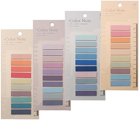 Potanro Sticky Tabs 800 Pcs Book Tabs Colorful Sticky Index Tabs 40 Colors Translucent Annotation... | Amazon (US)